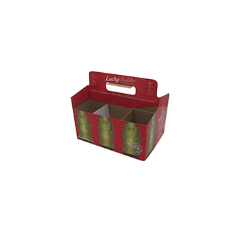 Red Wholesale Chinese Carrier Custom Beer Box for 6 Bottles