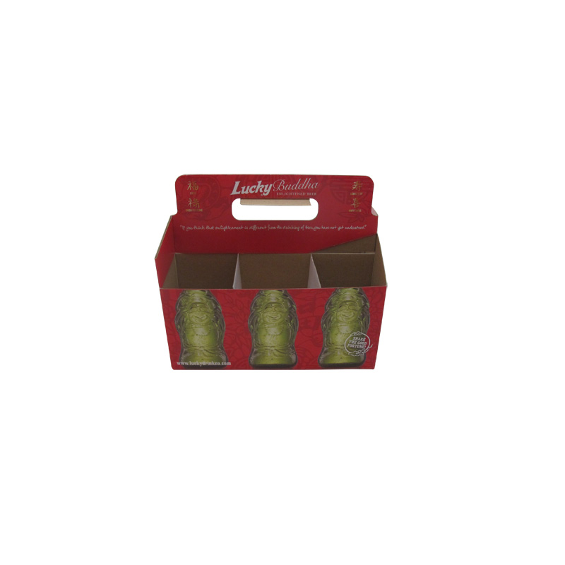 Red Wholesale Chinese Carrier Custom Beer Box for 6 Bottles