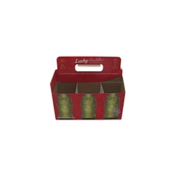 Red Wholesale Chinese Carrier Custom Beer Box for 6 Bottles