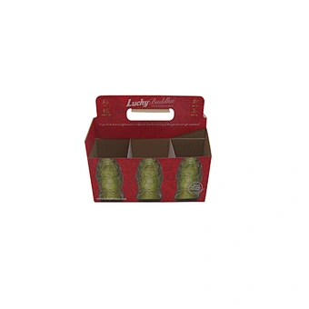 Red Wholesale Chinese Carrier Custom Beer Box for 6 Bottles