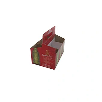 Red Wholesale Chinese Carrier Custom Beer Box for 6 Bottles